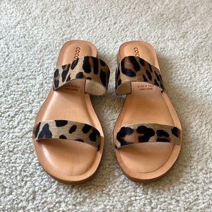 Leather slide sandal by Cocobelle